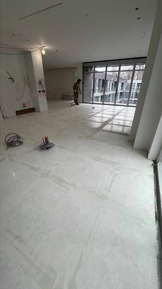 Epoxy joint filling in progress